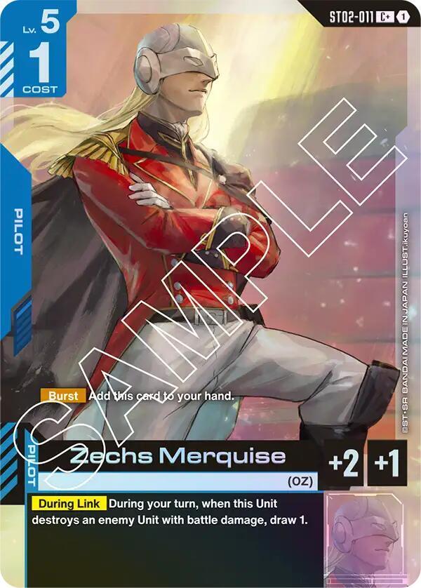 Zechs Merquise ST02-011 (Starter Deck 02: Wings of Advance)  - Holofoil