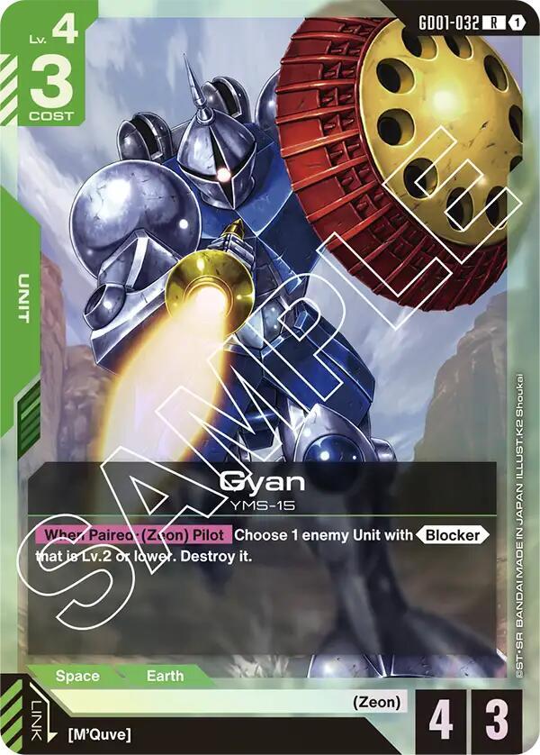 Gyan GD01-032 (Newtype Rising)  - Holofoil