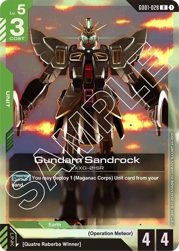 Gundam Sandrock GD01-028 (Newtype Rising)  - Holofoil