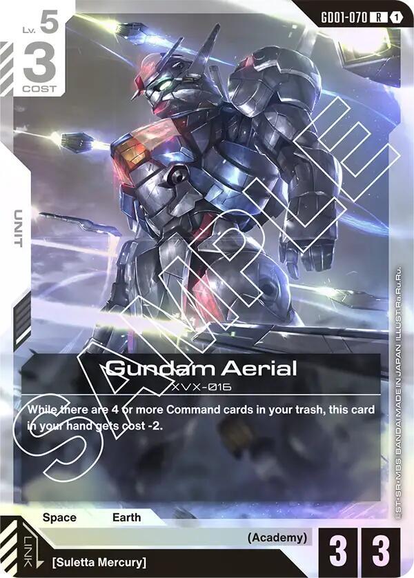 Gundam Aerial GD01-070 (Newtype Rising)  - Holofoil
