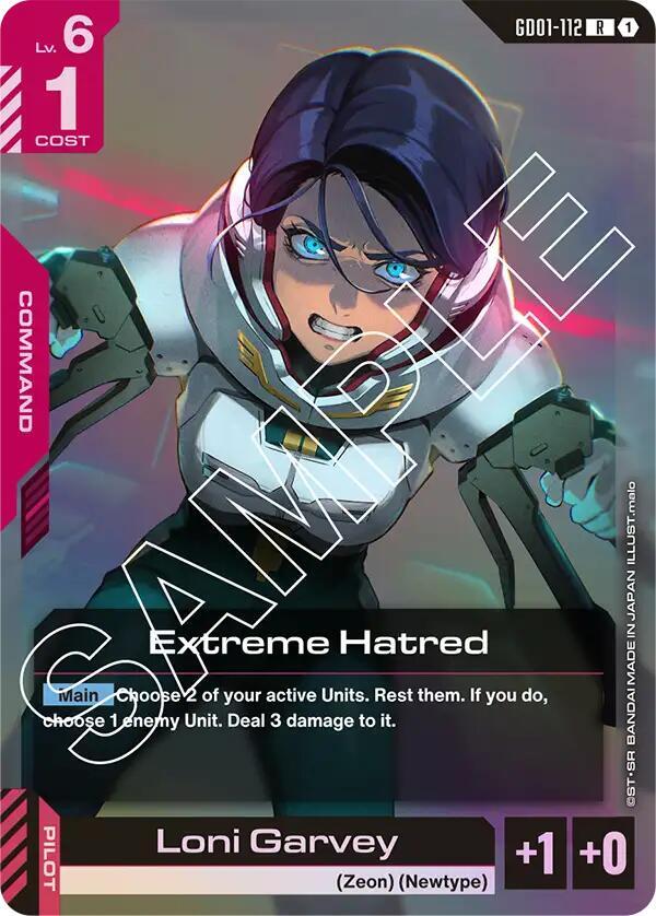 Extreme Hatred GD01-112 (Newtype Rising)  - Holofoil