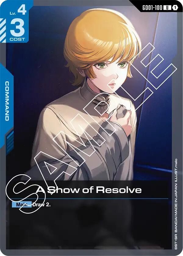 A Show of Resolve GD01-100 (Newtype Rising) 