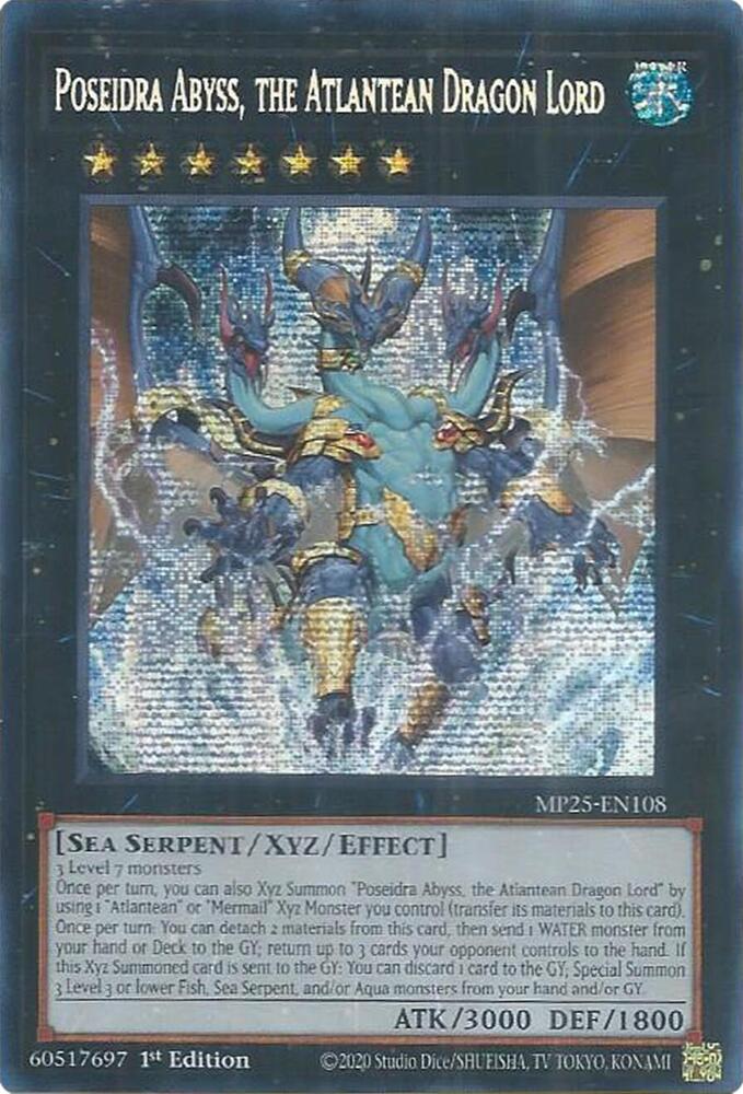 Poseidra Abyss the Atlantean Dragon Lord MP25-EN108 (2025 Mega-Pack)  - 1st Edition