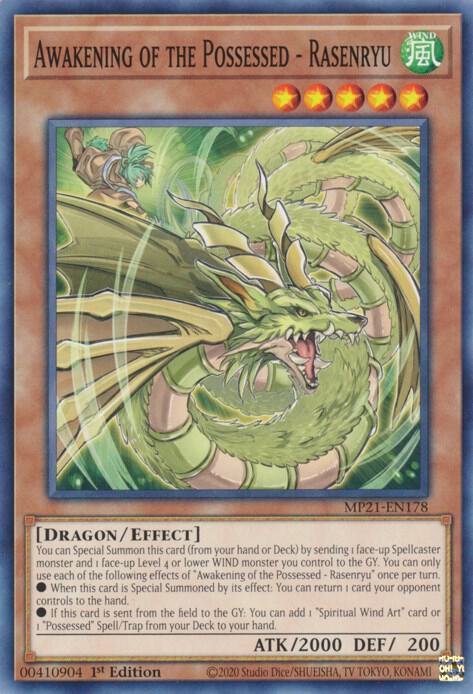 Awakening of the Possessed Rasenryu MP21-EN178 (2021 Tin of Ancient Battles)  - 1st Edition