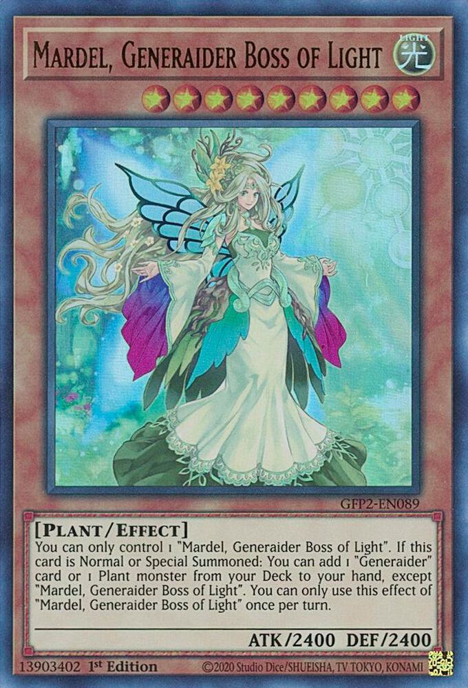 Mardel, Generaider Boss of Light GFP2-EN089 (Ghosts From the Past: The 2nd Haunting)  - 1st Edition