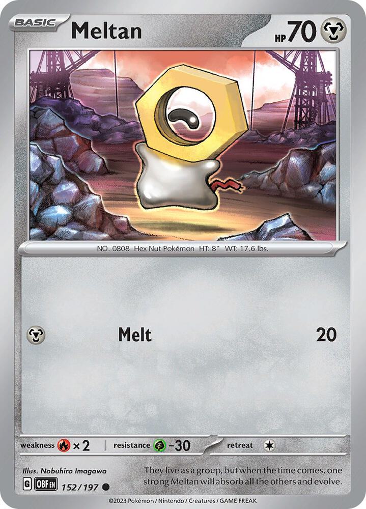 Meltan 152/197 (SV03: Obsidian Flames) 