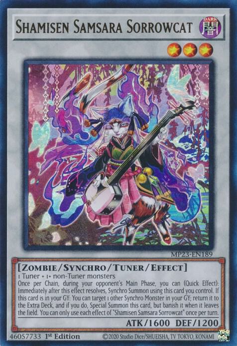 Shamisen Samsara Sorrowcat MP23-EN189 (25th Anniversary Tin: Dueling Heroes Mega Pack)  - 1st Edition
