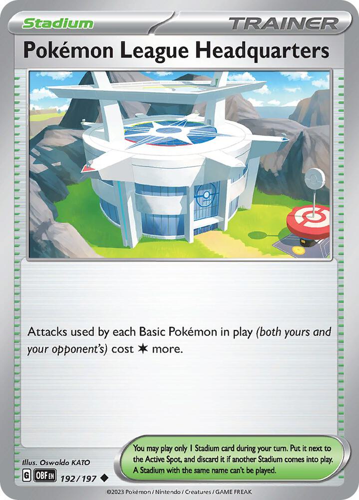 Pokemon League Headquarters 192/197 (SV03: Obsidian Flames) 
