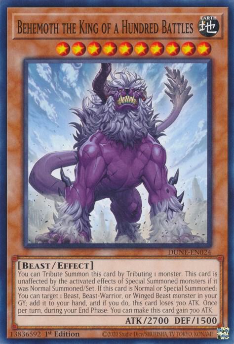 Behemoth the King of a Hundred Battles DUNE-EN024 (Duelist Nexus)  - 1st Edition