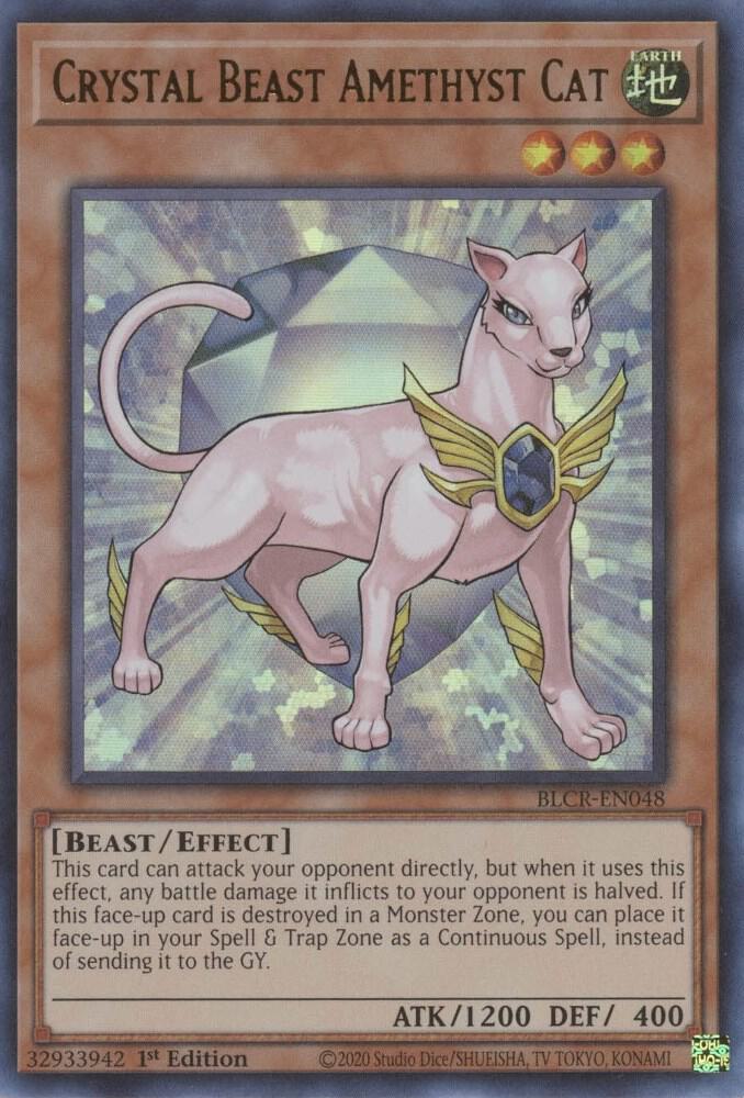 Crystal Beast Amethyst Cat BLCR-EN048 (Battles of Legend: Crystal Revenge)  - 1st Edition