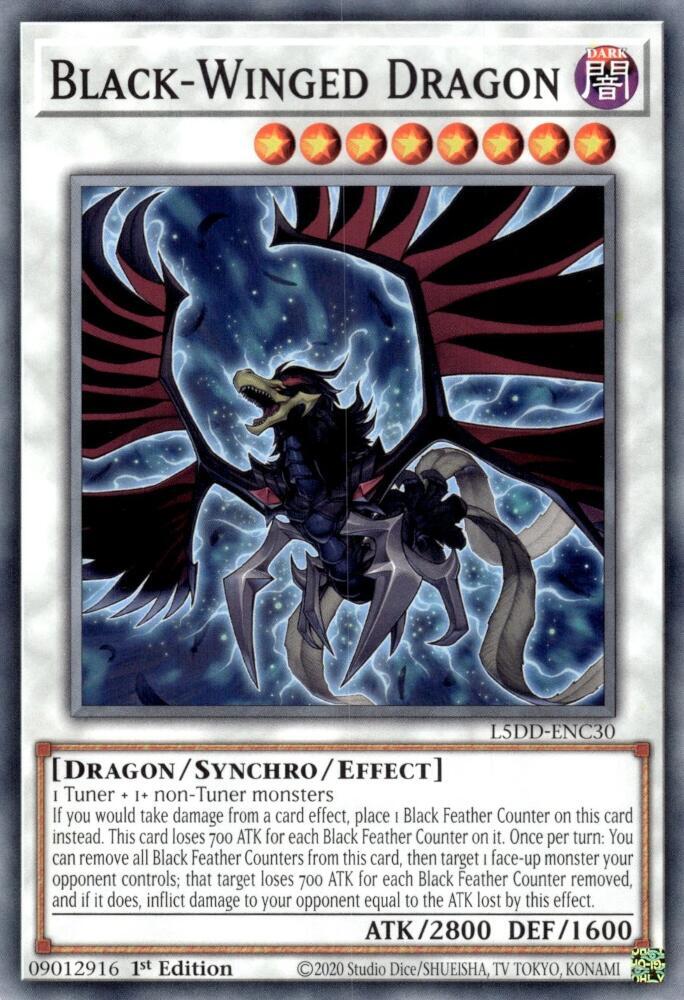 Black Winged Dragon L5DD ENC30 L5DD-ENC30 (Legendary 5D's Decks)  - 1st Edition