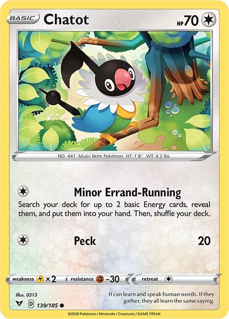 Chatot 139/185 (SWSH04: Vivid Voltage) 