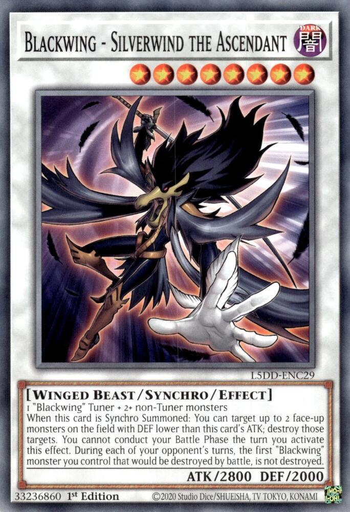 Blackwing Silverwind the Ascendant L5DD-ENC29 (Legendary 5D's Decks)  - 1st Edition