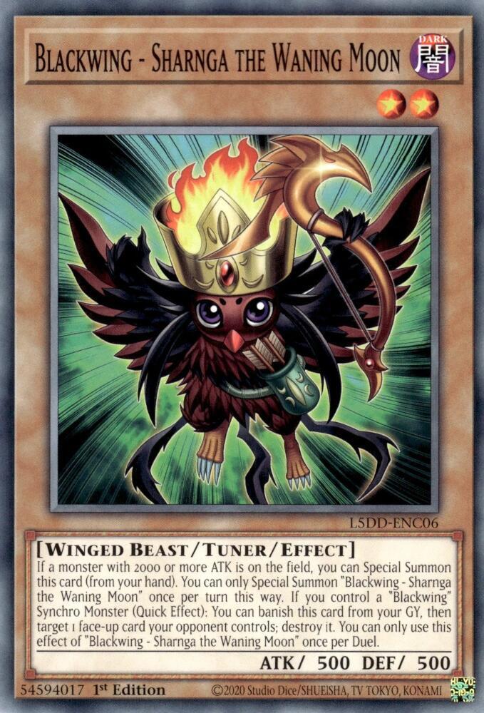 Blackwing Sharnga the Waning Moon L5DD-ENC06 (Legendary 5D's Decks)  - 1st Edition