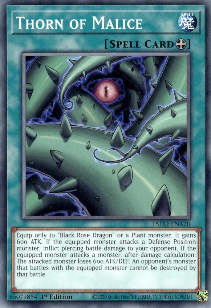 Thorn of Malice L5DD-ENA20 (Legendary 5D's Decks)  - 1st Edition