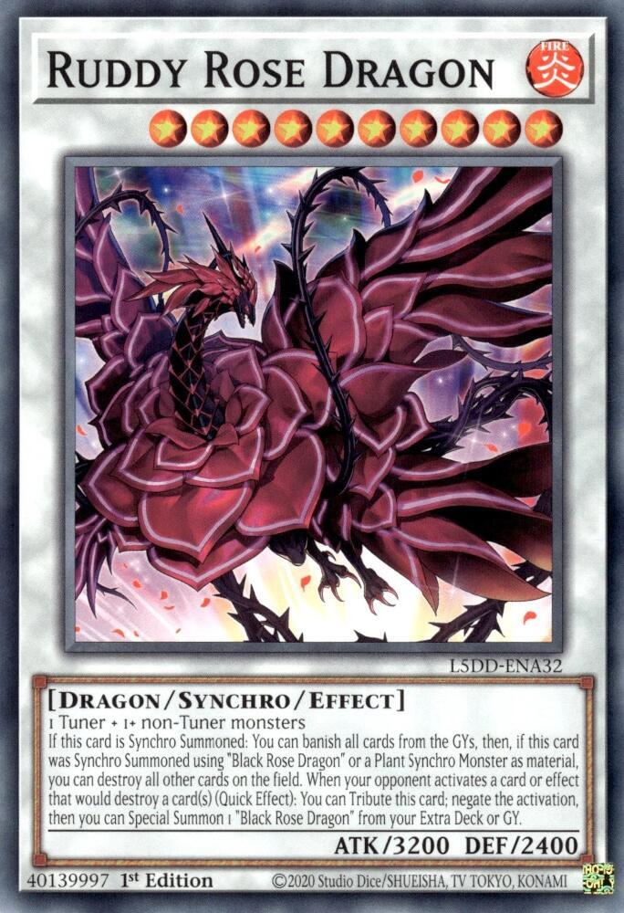 Ruddy Rose Dragon L5DD-ENA32 (Legendary 5D's Decks)  - 1st Edition