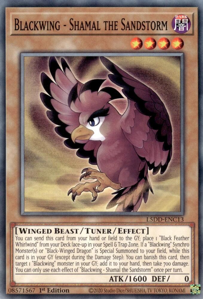 Blackwing Shamal the Sandstorm L5DD-ENC13 (Legendary 5D's Decks)  - 1st Edition
