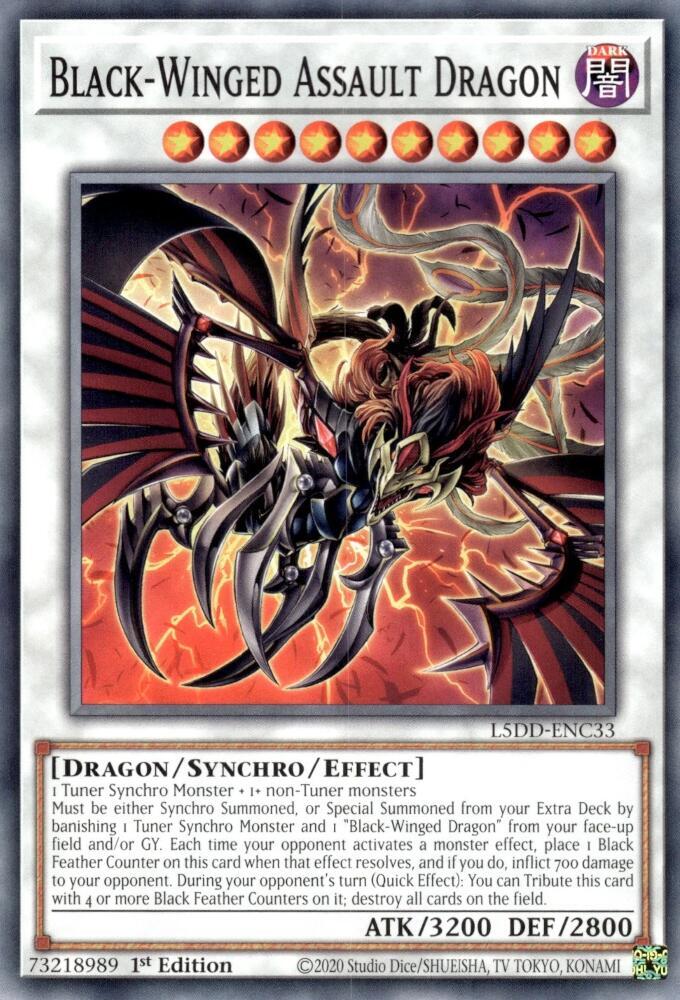 Black Winged Assault Dragon L5DD-ENC33 (Legendary 5D's Decks)  - 1st Edition