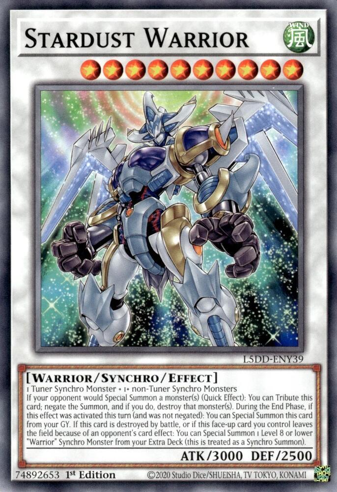 Stardust Warrior L5DD-ENY39 (Legendary 5D's Decks)  - 1st Edition