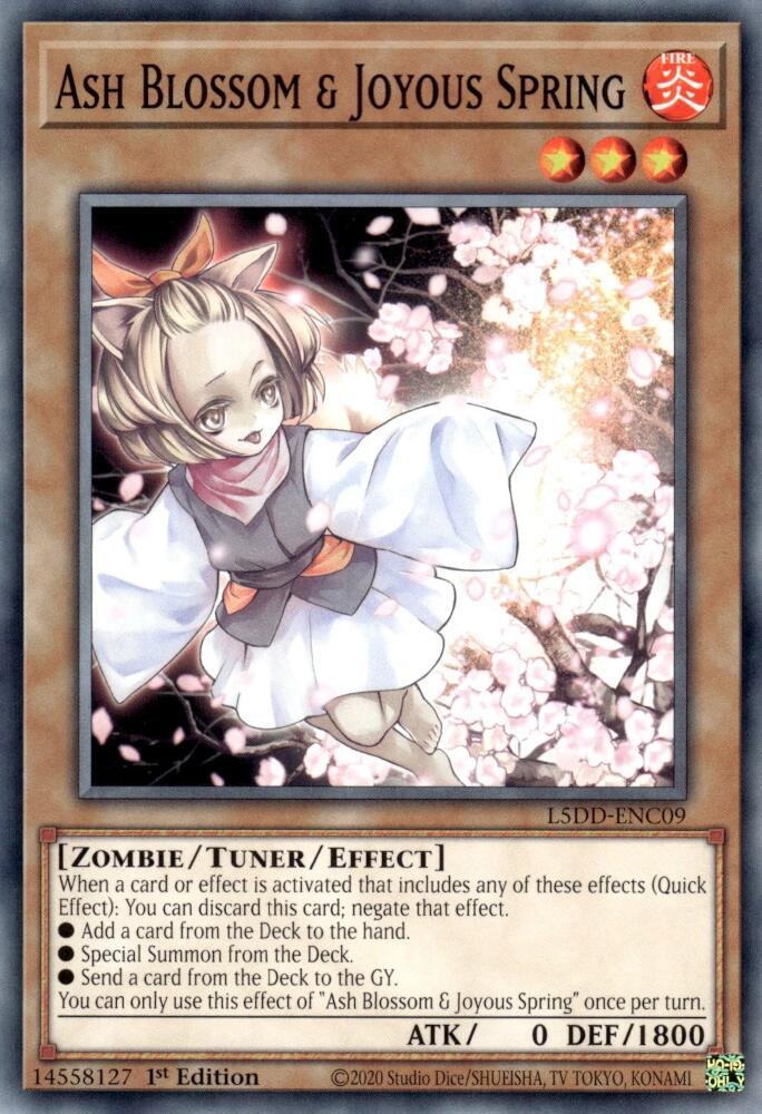 Ash Blossom and Joyous Spring L5DD ENC09 L5DD-ENC09 (Legendary 5D's Decks)  - 1st Edition