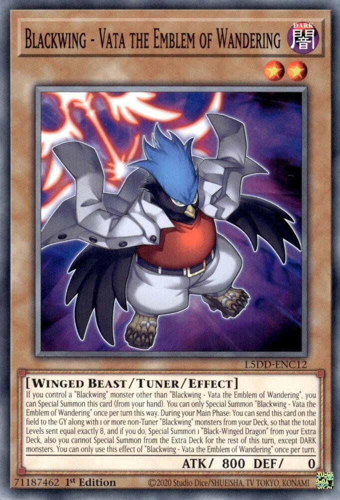 Blackwing Vata the Emblem of Wandering L5DD-ENC12 (Legendary 5D's Decks)  - 1st Edition