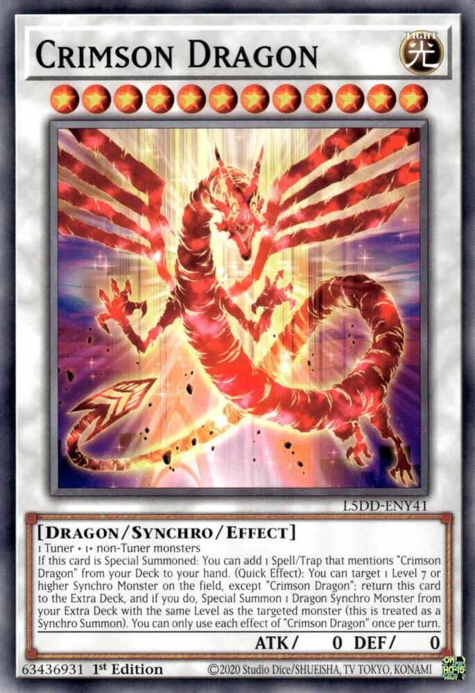 Crimson Dragon L5DD-ENY41 (Legendary 5D's Decks)  - 1st Edition