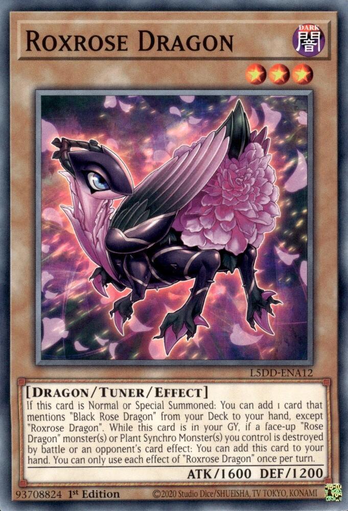 Roxrose Dragon L5DD-ENA12 (Legendary 5D's Decks)  - 1st Edition