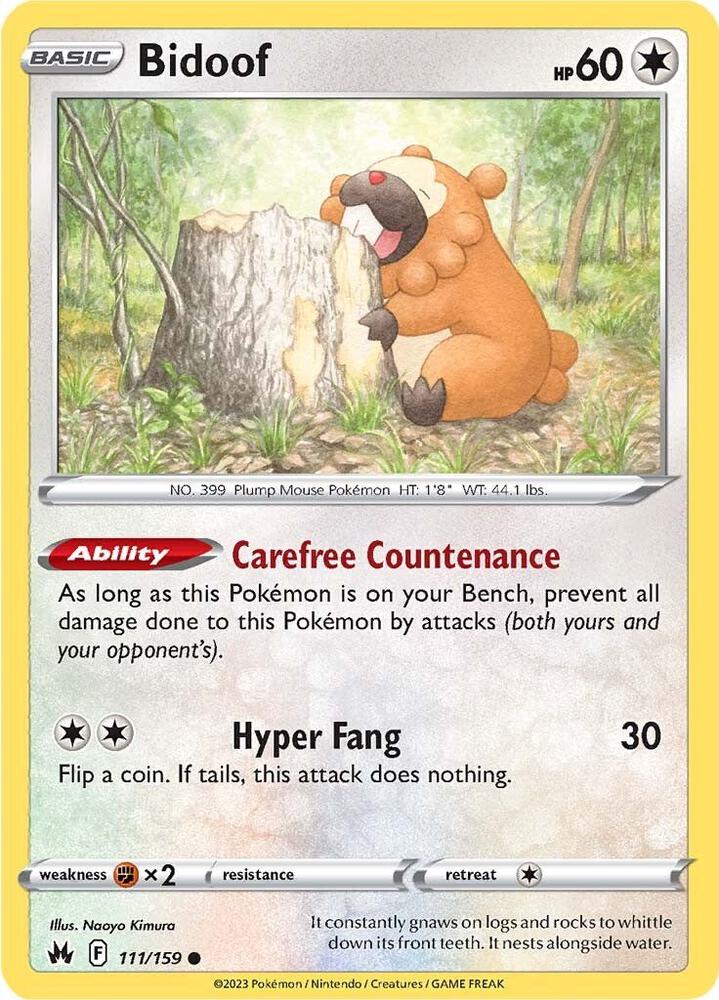 Bidoof 111/159 (SWSH: Crown Zenith) 