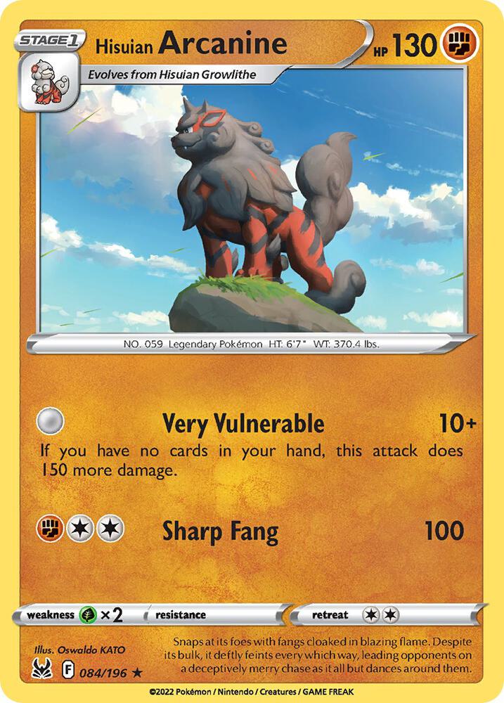 Hisuian Arcanine 084/196 (Deck Exclusives) 
