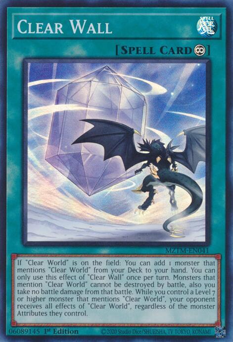 Clear Wall MZTM-EN041 (Maze of the Master)  - 1st Edition