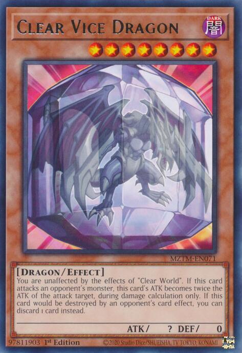Clear Vice Dragon MZTM-EN071 (Maze of the Master)  - 1st Edition