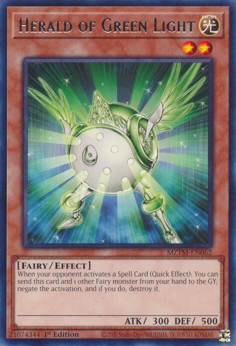 Herald of Green Light MZTM-EN062 (Maze of the Master)  - 1st Edition
