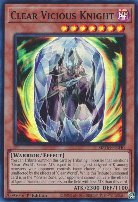 Clear Vicious Knight MZTM-EN040 (Maze of the Master)  - 1st Edition