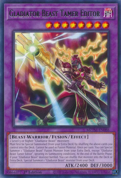 Gladiator Beast Tamer Editor MZTM-EN086 (Maze of the Master)  - 1st Edition