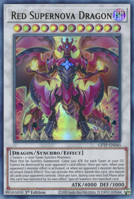 Red Supernova Dragon GFTP-EN045 (Ghosts From the Past)  - 1st Edition