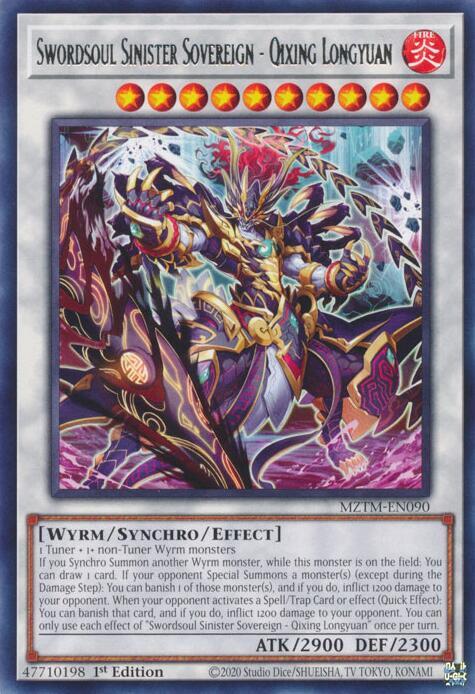 Swordsoul Sinister Sovereign - Qixing Longyuan MZTM-EN090 (Maze of the Master)  - 1st Edition