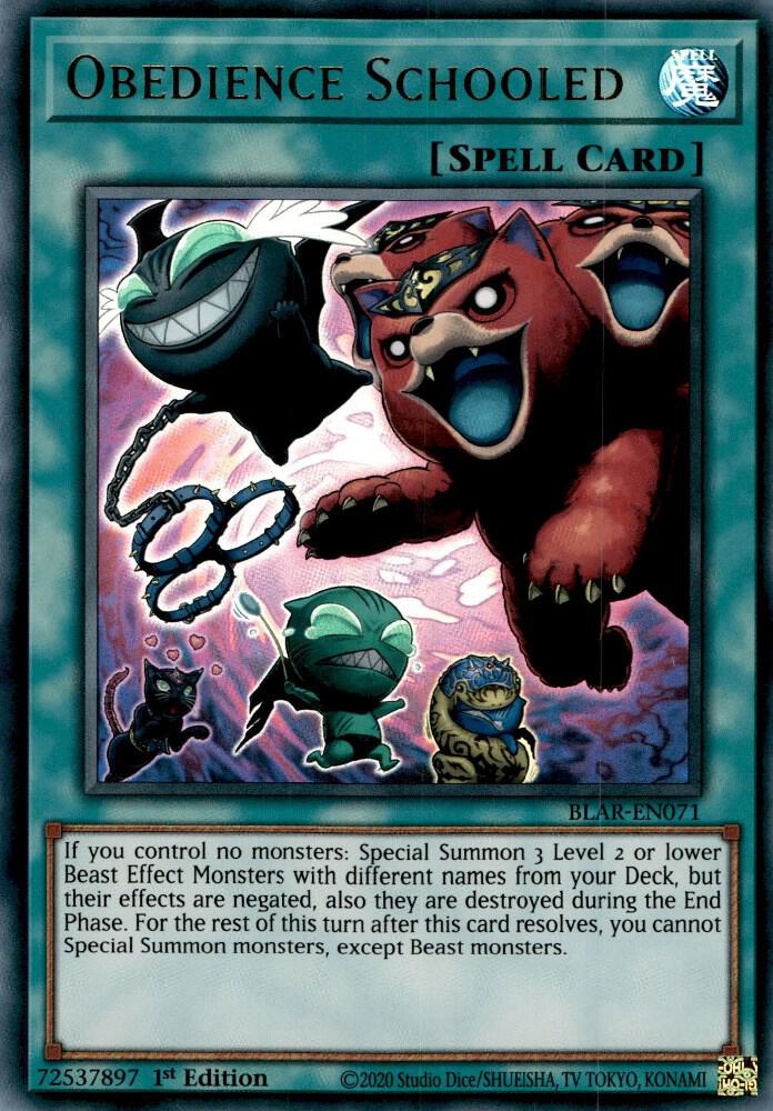 Obedience Schooled BLAR-EN071 (Battles of Legend: Armageddon)  - 1st Edition