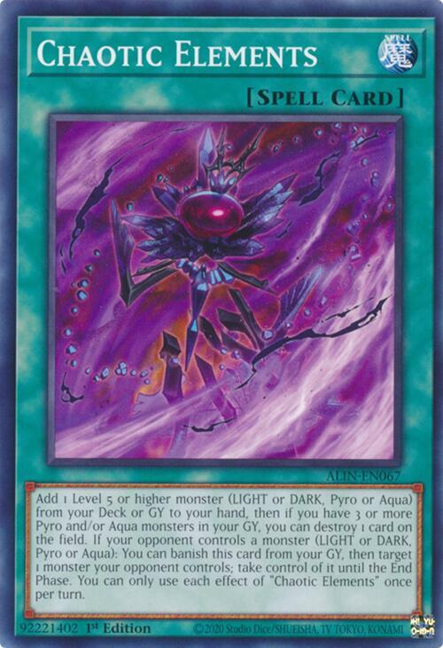Chaotic Elements ALIN-EN067 (Alliance Insight)  - 1st Edition