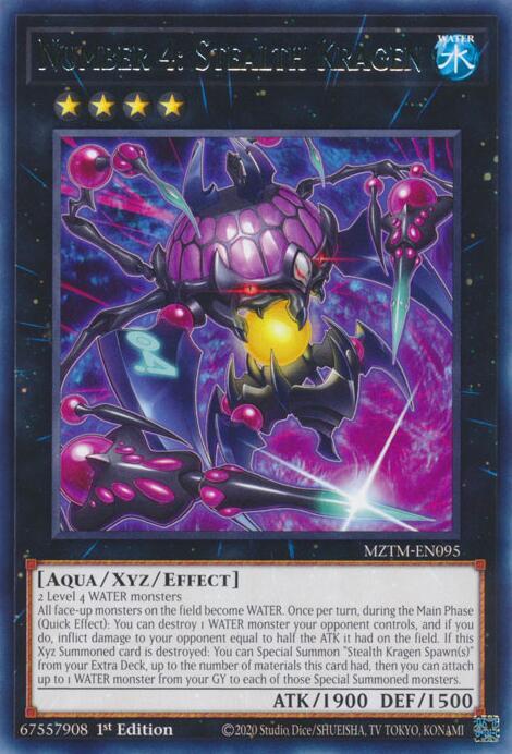 Number 4: Stealth Kragen MZTM-EN095 (Maze of the Master)  - 1st Edition