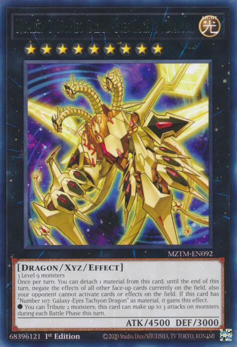 Number C107: Neo Galaxy-Eyes Tachyon Dragon MZTM-EN092 (Maze of the Master)  - 1st Edition