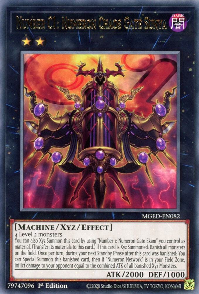 Number C1 Numeron Chaos Gate Sunya MGED-EN082 (Maximum Gold: El Dorado)  - 1st Edition