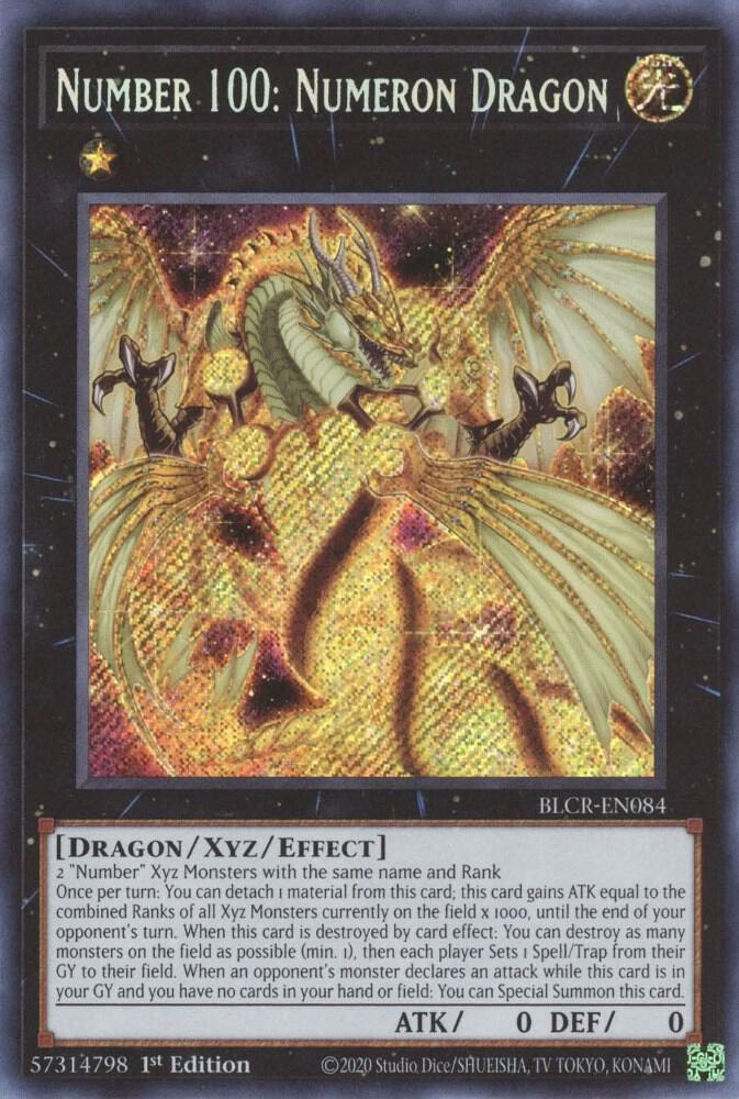 Number 100: Numeron Dragon BLCR-EN084 (Battles of Legend: Crystal Revenge)  - 1st Edition