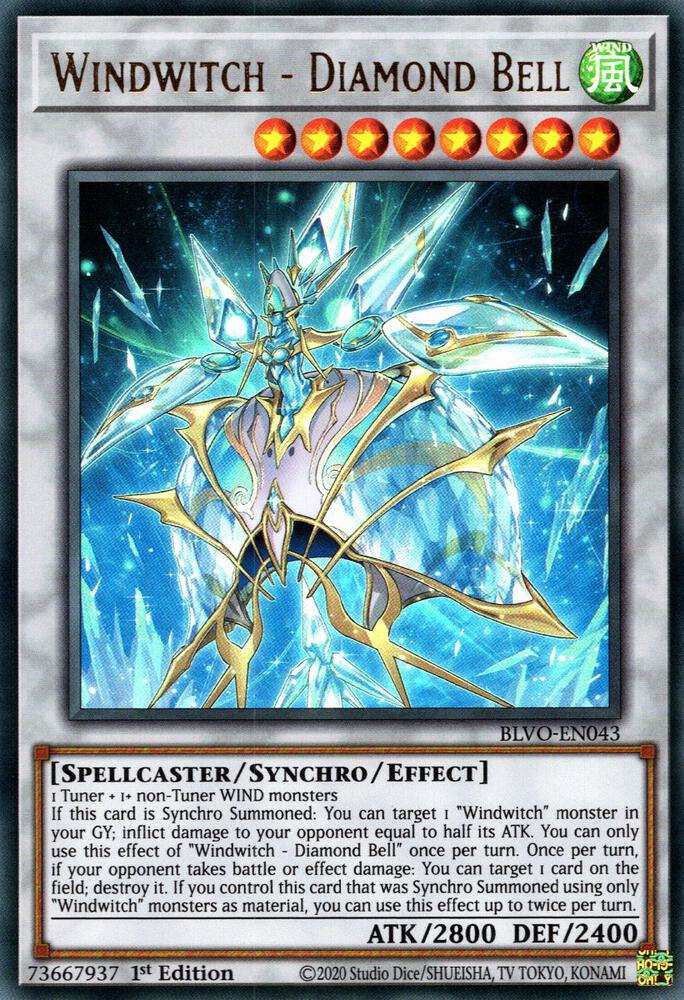 Windwitch - Diamond Bell BLVO-EN043 (Blazing Vortex)  - 1st Edition