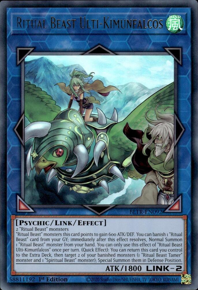 Ritual Beast Ulti-Kimunfalcos BLTR-EN092 (Battles of Legend: Terminal Revenge)  - 1st Edition