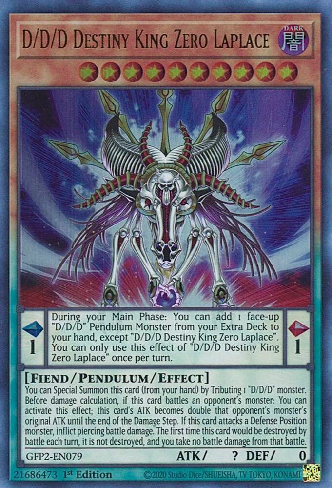 D/D/D Destiny King Zero Laplace GFP2-EN079 (Ghosts From the Past: The 2nd Haunting)  - 1st Edition