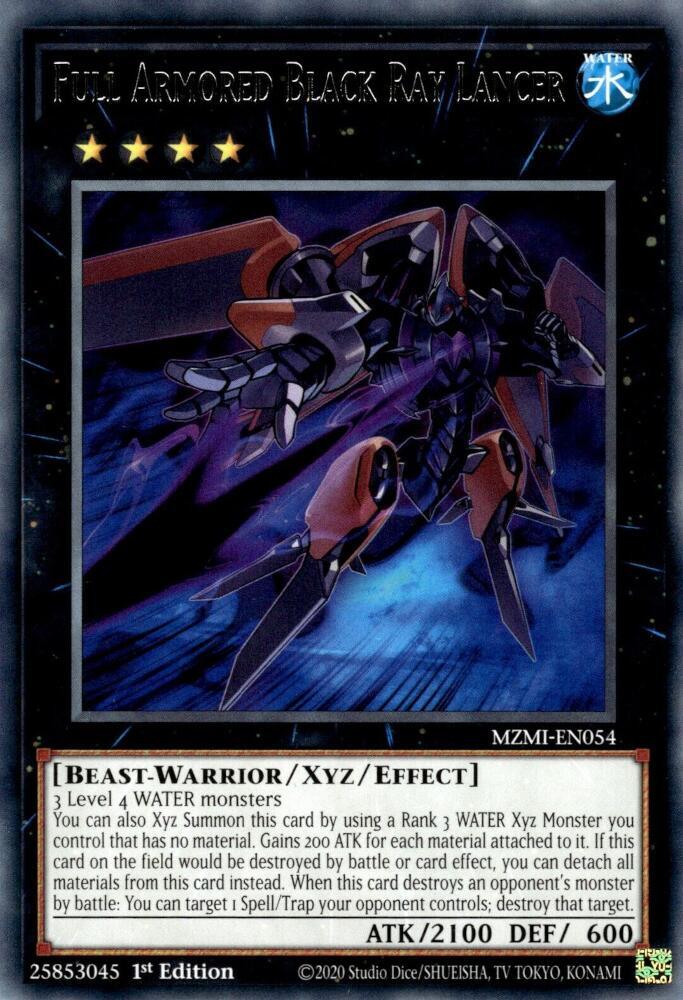 Full Armored Black Ray Lancer MZMI-EN054 (Maze of Millennia)  - 1st Edition