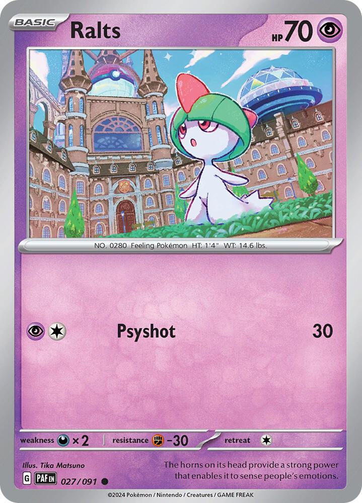 Ralts 027/091 (SV: Paldean Fates) 