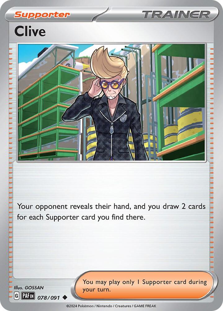 Clive 078/091 (SV: Paldean Fates) 