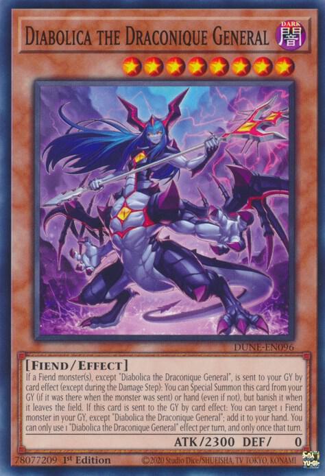 Diabolica the Draconique General DUNE-EN096 (Duelist Nexus)  - 1st Edition