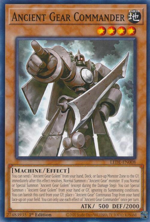 Ancient Gear Commander LEDE-EN008 (Legacy of Destruction)  - 1st Edition